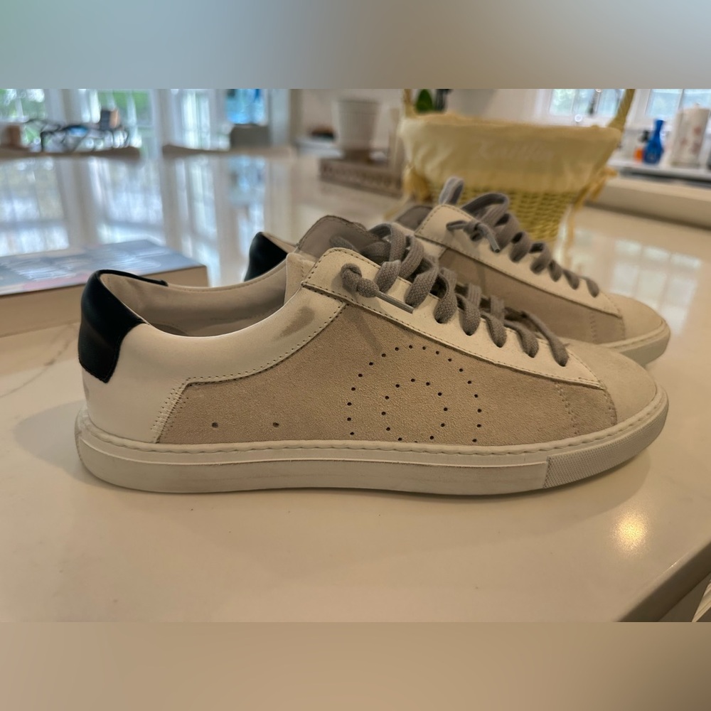 Oliver Cabell White and Gray Sleek Sneakers